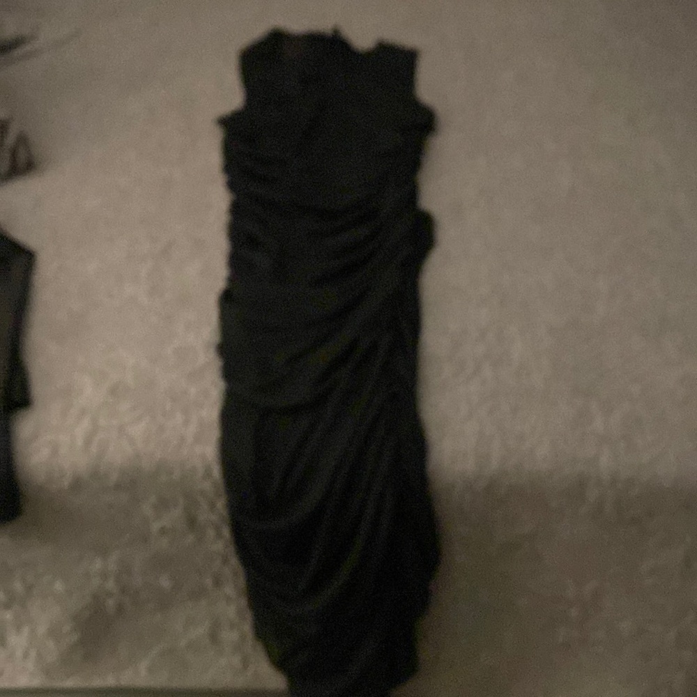 NWT Mesh ruched sleeveless maxi dress